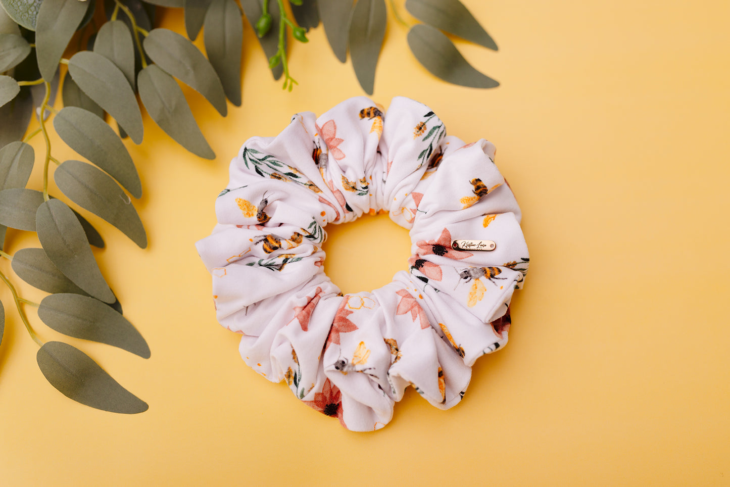 Bailee Cotton Stretch Scrunchie in Florals & Bees