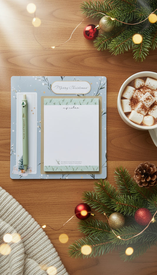 Christmas Notepad and Pen Gift Set
