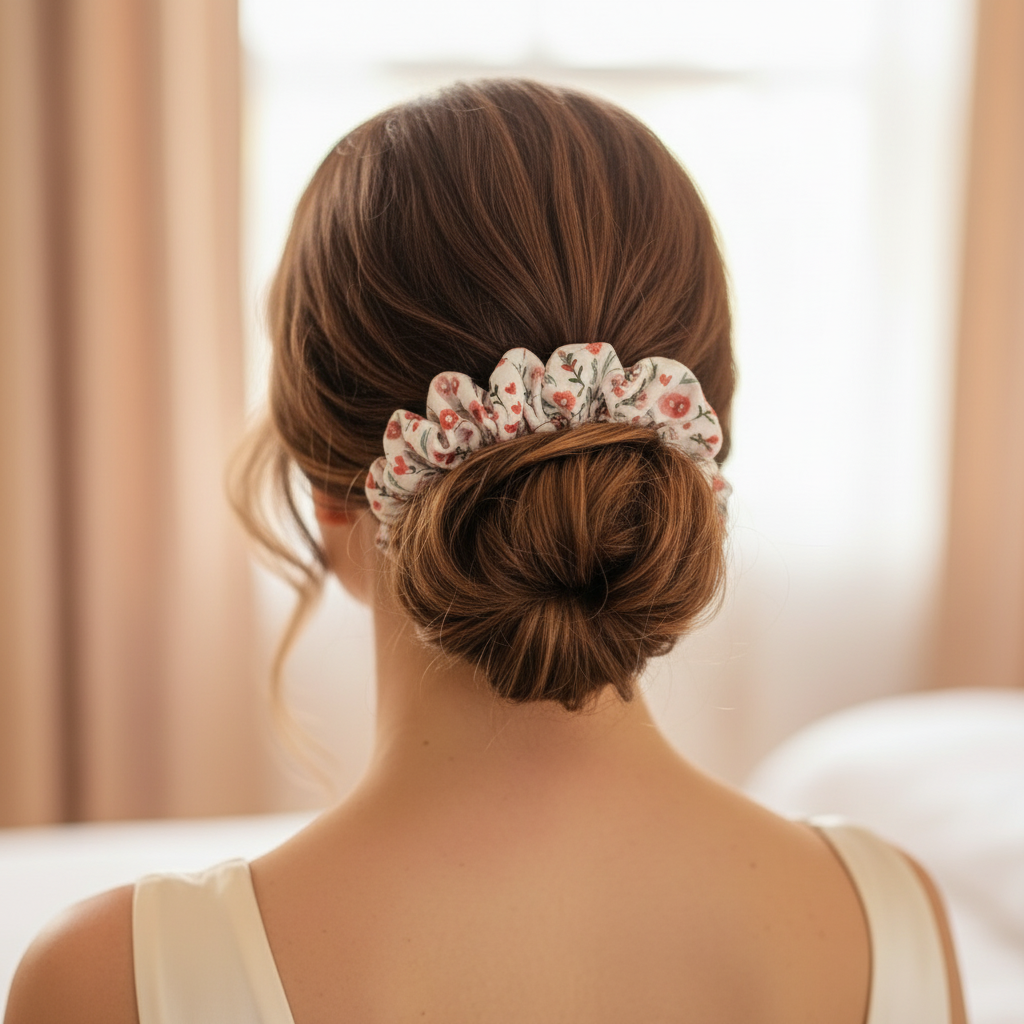 Flora Cotton Scrunchie