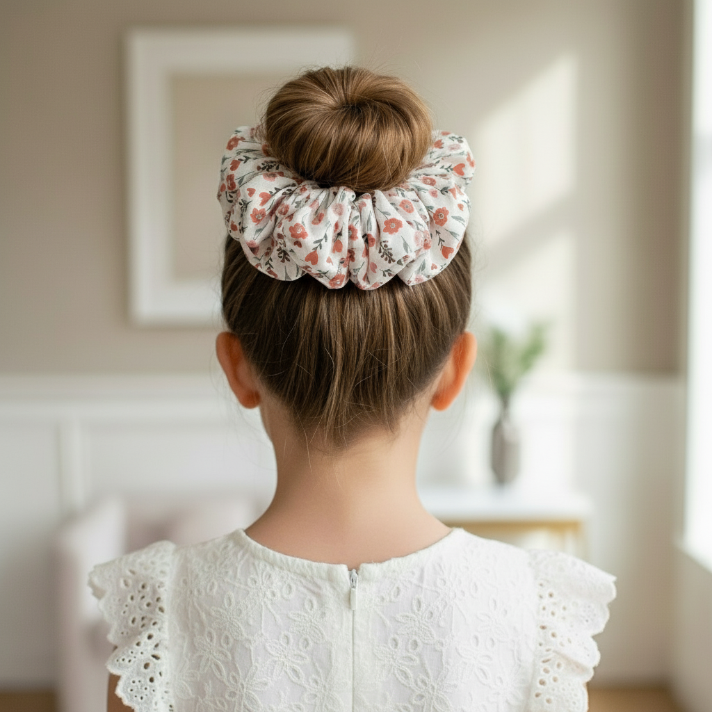 Flora Cotton Scrunchie