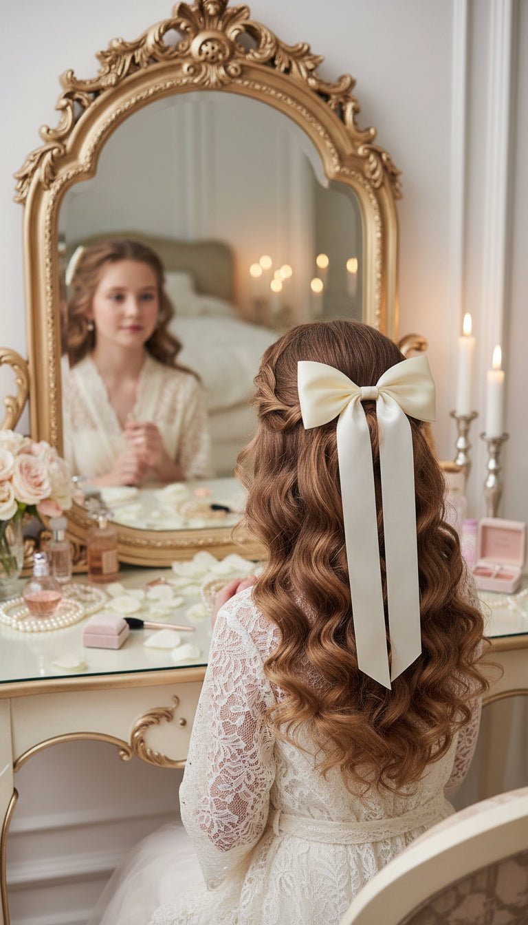 Elisa Satin Hairbow Barrette