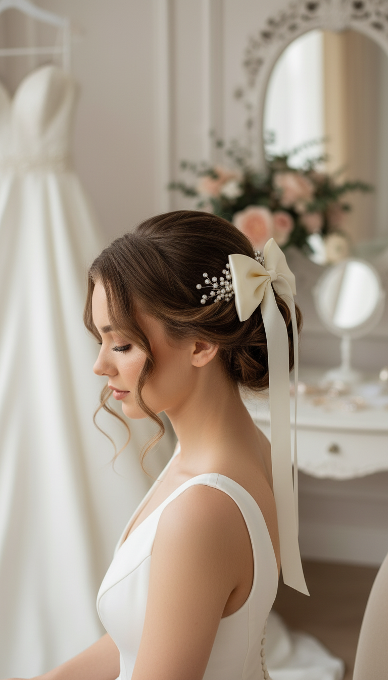 Elisa Satin Hairbow Barrette