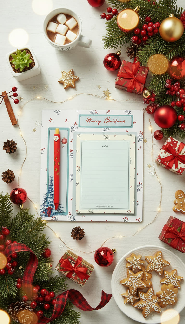 Christmas Notepad and Pen Gift Set