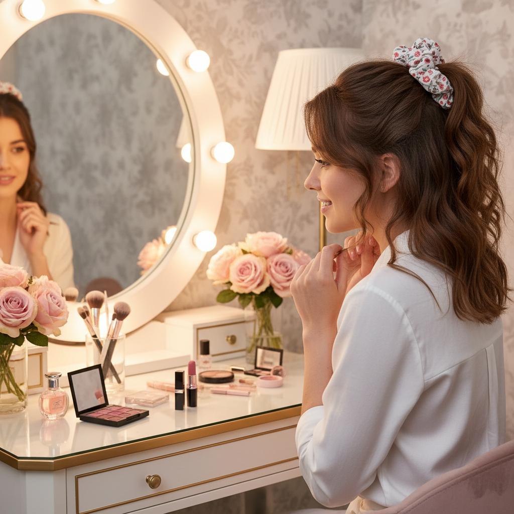 Flora Cotton Scrunchie