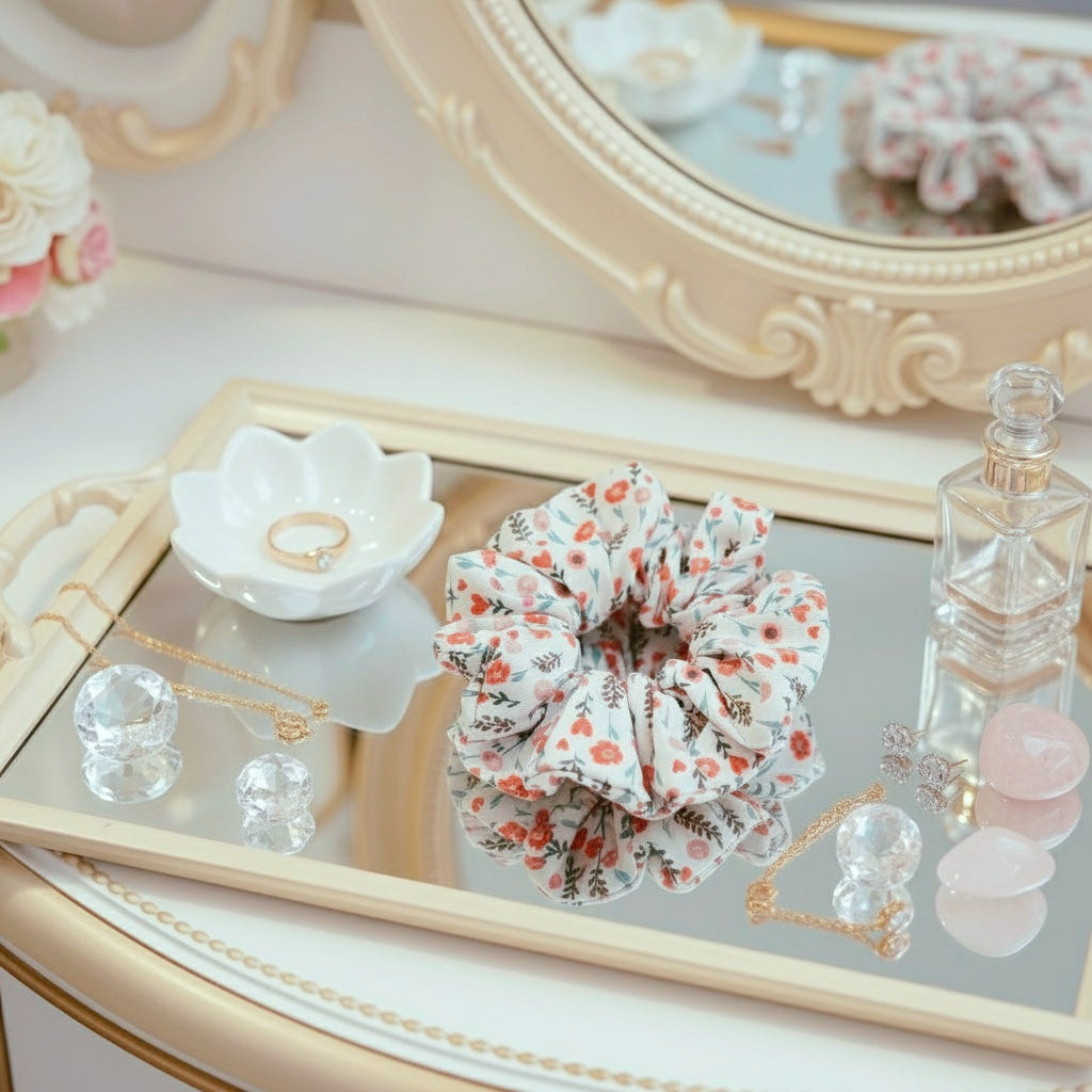 Flora Cotton Scrunchie