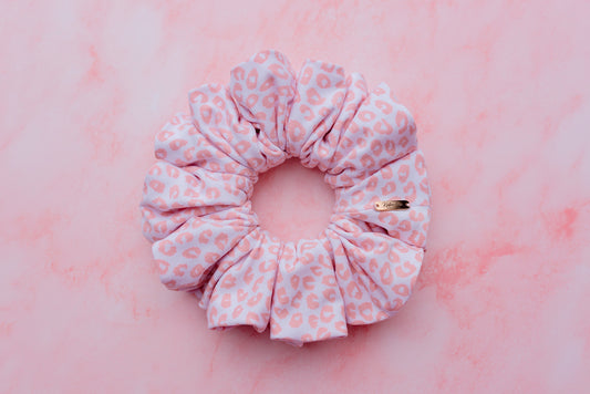 Pink Fairy Jersey Knit Fabric Scrunchie in Pink